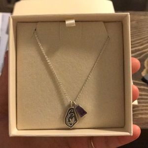 Silver chain necklace with two charms